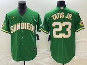 Wholesale Cheap Men's San Diego Padres #23 Fernando Tatis Jr Green Cool Base Stitched Baseball Jersey 1
