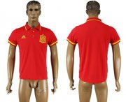 Wholesale Cheap Spain Blank Red Soccer Country Polo