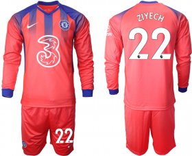 Wholesale Cheap Men 2021 Chelsea away Long sleeve 22 soccer jerseys