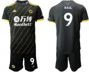 Wholesale Cheap Wolves #9 Raul Away Soccer Club Jersey