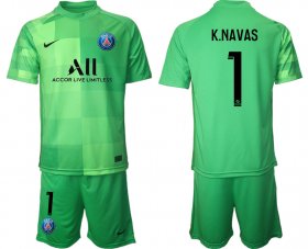 Wholesale Cheap Men 2021-2022 ClubParis Saint-Germaingreen goalkeeper 1 Soccer Jersey