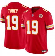 Wholesale Cheap Men's Kansas City Chiefs #19 Kadarius Toney Red 2023 F.U.S.E. Vapor Untouchable Limited Football Stitched Jersey