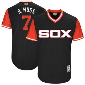 Wholesale Cheap White Sox #7 Tim Anderson Black \"B. Moss\" Players Weekend Authentic Stitched MLB Jersey