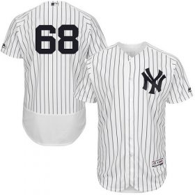 Wholesale Cheap Yankees #68 Dellin Betances White Strip Flexbase Authentic Collection Stitched MLB Jersey