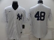 Wholesale Cheap Men's New York Yankees #48 Anthony Rizzo White Stitched MLB Nike Cool Base Throwback Jersey