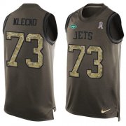 Wholesale Cheap Nike Jets #73 Joe Klecko Green Men's Stitched NFL Limited Salute To Service Tank Top Jersey