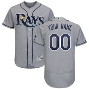 Wholesale Cheap Tampa Bay Rays Majestic Road Authentic Collection Flex Base Custom Jersey Gray