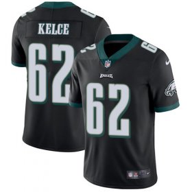 Wholesale Cheap Nike Eagles #62 Jason Kelce Black Alternate Men\'s Stitched NFL Vapor Untouchable Limited Jersey