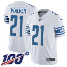 Wholesale Cheap Nike Lions #21 Tracy Walker White Men\'s Stitched NFL 100th Season Vapor Untouchable Limited Jersey