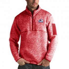 Wholesale Cheap Colorado Avalanche Antigua Fortune Quarter-Zip Pullover Jacket Red