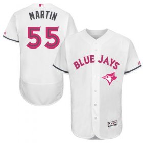 Wholesale Cheap Blue Jays #55 Russell Martin White Flexbase Authentic Collection Mother\'s Day Stitched MLB Jersey