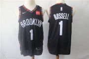 Wholesale Cheap Brooklyn Nets 1 D'Angelo Russell Black Nike Swingman Jersey