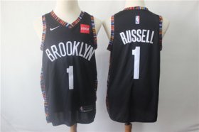 Wholesale Cheap Brooklyn Nets 1 D\'Angelo Russell Black Nike Swingman Jersey