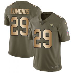 Wholesale Cheap Nike Cardinals #29 Chase Edmonds Olive/Gold Men\'s Stitched NFL Limited 2017 Salute to Service Jersey