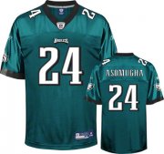 Wholesale Cheap Eagles #24 Nnamdi Asomugha Green Stitched NFL Jersey