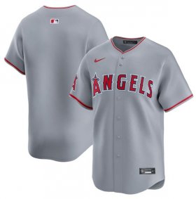 Cheap Men\'s Los Angeles Angels Blank Gray Away Limited Baseball Stitched Jersey