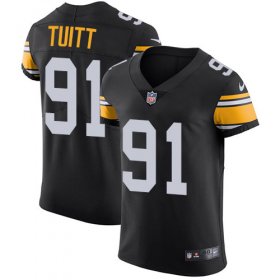 Wholesale Cheap Nike Steelers #91 Stephon Tuitt Black Alternate Men\'s Stitched NFL Vapor Untouchable Elite Jersey