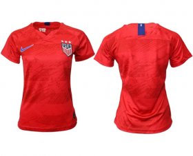 Wholesale Cheap Women\'s USA Blank Away Soccer Country Jersey