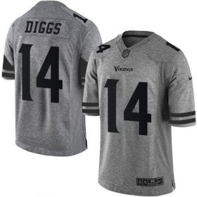Wholesale Cheap Nike Vikings #14 Stefon Diggs Gray Men\'s Stitched NFL Limited Gridiron Gray Jersey