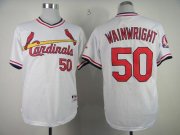 Wholesale Cheap Cardinals #50 Adam Wainwright White 1982 Turn Back The Clock Stitched MLB Jersey