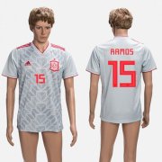 Wholesale Cheap Spain #15 Ramos Grey Training Soccer Country Jersey