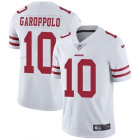Wholesale Cheap Nike 49ers #10 Jimmy Garoppolo White Men\'s Stitched NFL Vapor Untouchable Limited Jersey