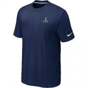 Wholesale Cheap Nike Seattle Seahawks Super Bowl XLVIII Champions Trophy Collection Locker Room T-Shirt Dark Blue