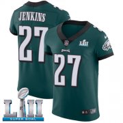 Wholesale Cheap Nike Eagles #27 Malcolm Jenkins Midnight Green Team Color Super Bowl LII Men's Stitched NFL Vapor Untouchable Elite Jersey