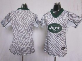 Wholesale Cheap Nike Jets Blank Zebra Women\'s Stitched NFL Elite Jersey