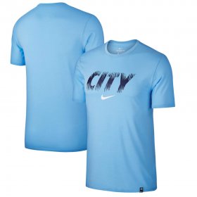 Wholesale Cheap Manchester City Nike Preseason Performance T-Shirt Light Blue