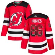 Wholesale Cheap Adidas Devils #86 Jack Hughes Red Home Authentic Drift Fashion Stitched NHL Jersey
