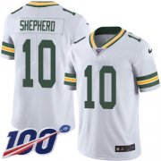 Wholesale Cheap Nike Packers #10 Darrius Shepherd White Men's Stitched NFL 100th Season Vapor Untouchable Limited Jersey