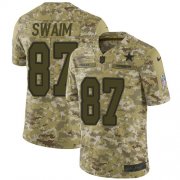 Wholesale Cheap Nike Cowboys #87 Geoff Swaim Camo Men's Stitched NFL Limited 2018 Salute To Service Jersey