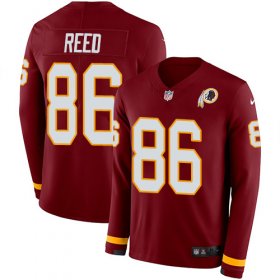 Wholesale Cheap Nike Redskins #86 Jordan Reed Burgundy Red Team Color Men\'s Stitched NFL Limited Therma Long Sleeve Jersey