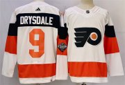 Cheap Men's Philadelphia Flyers #9 Jamie Drysdale White 2024 Stadium Series Stitched Jersey