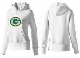 Wholesale Cheap Women\'s Green Bay Packers Logo Pullover Hoodie White