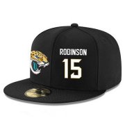 Wholesale Cheap Jacksonville Jaguars #15 Allen Robinson Snapback Cap NFL Player Black with White Number Stitched Hat