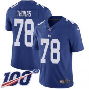 Wholesale Cheap Nike Giants #78 Andrew Thomas Royal Blue Team Color Men's Stitched NFL 100th Season Vapor Untouchable Limited Jersey