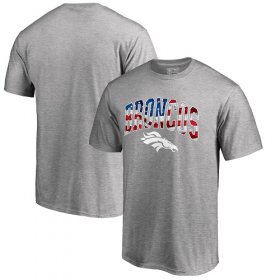 Wholesale Cheap Men\'s Denver Broncos Pro Line by Fanatics Branded Heathered Gray Banner Wave T-Shirt