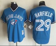 Wholesale Cheap Mitchell And Ness Blue Jays #29 Jesse Barfield Blue Throwback Stitched MLB Jersey