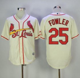Wholesale Cheap Cardinals #25 Dexter Fowler Cream New Cool Base Stitched MLB Jersey