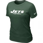 Wholesale Cheap Women's Nike New York Jets Sideline Legend Authentic Font T-Shirt Green