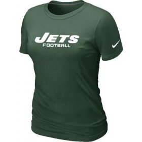 Wholesale Cheap Women\'s Nike New York Jets Sideline Legend Authentic Font T-Shirt Green