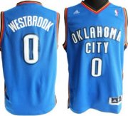Wholesale Cheap Oklahoma City Thunder #0 Russell Westbrook Revolution 30 Swingman Blue Jersey
