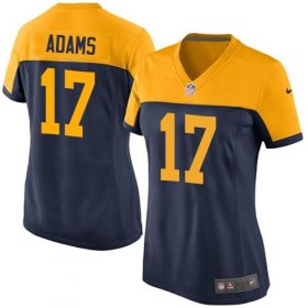 Wholesale Cheap Nike Packers #17 Davante Adams Navy Blue Alternate Women\'s Stitched NFL New Elite Jersey