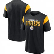 Wholesale Men's Pittsburgh Steelers Black Home Stretch Team T-Shirt