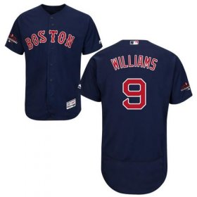 Wholesale Cheap Red Sox #9 Ted Williams Navy Blue Flexbase Authentic Collection 2018 World Series Champions Stitched MLB Jersey