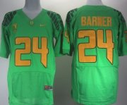 Wholesale Cheap Oregon Ducks #24 Kenjon Barner 2013 Light Green Elite Jersey
