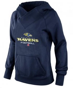 Wholesale Cheap Women\'s Baltimore Ravens Big & Tall Critical Victory Pullover Hoodie Navy Blue