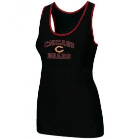 Wholesale Cheap Women\'s Nike Chicago Bears Heart & Soul Tri-Blend Racerback Stretch Tank Top Black